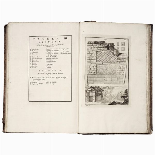 (Architettura - Illustrati 700)   VITRUVIUS, Marcus.   L’Architettura […] colla traduzione italiana e comento del marchese Berardo Galiani  . In Napoli, nella stamperia Simoniana, 1758.  - Asta LIBRI, MANOSCRITTI E AUTOGRAFI - Associazione Nazionale - Case d'Asta italiane