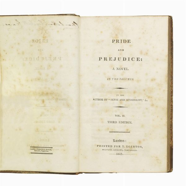 [AUSTEN Jane].   Pride and Prejudice … Third edition.   London, T. Egerton, 1817.  - Asta LIBRI, MANOSCRITTI E AUTOGRAFI - Associazione Nazionale - Case d'Asta italiane