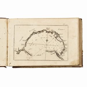 (Carte nautiche - Navigazione)   ROUX, Joseph.   Recueil des principaux plans des ports et rades de la Mer Mediterranee, estraits de ma carte en douze feuilles. Nouvelle edition corriggee et eugmentee.   Livourne, chez pre Meucci, n.d. [seconda metà del Settecento, dopo il 1764].  - Asta LIBRI, MANOSCRITTI E AUTOGRAFI - Associazione Nazionale - Case d'Asta italiane