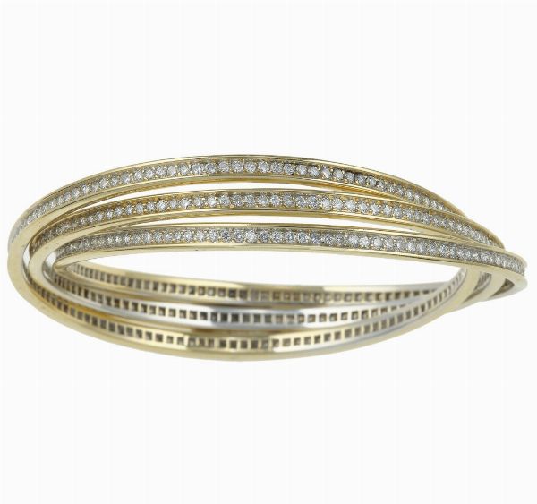 Cartier. Bracciale Trinity con diamanti  - Asta Fine Jewels - Associazione Nazionale - Case d'Asta italiane