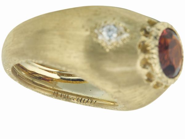 M. Buccellati. Anello con quarzo e piccoli diamanti  - Asta Fine Jewels - Associazione Nazionale - Case d'Asta italiane