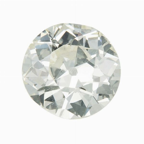 Diamante di vecchio taglio di ct 2.96, colore Q-R, caratteristiche interne VS1, fluorescenza UV debole  - Asta Fine Jewels - Associazione Nazionale - Case d'Asta italiane