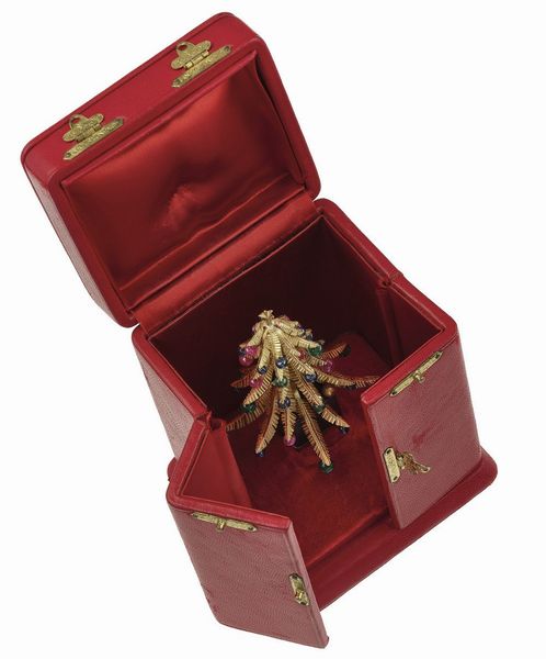 Albero di Natale con rubini, zaffiri, smeraldi  - Asta Fine Jewels - Associazione Nazionale - Case d'Asta italiane