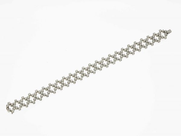 Bracciale con diamanti per ct 6.70 circa  - Asta Fine Jewels - Associazione Nazionale - Case d'Asta italiane