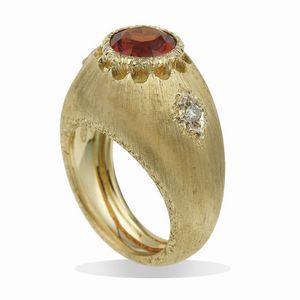 M. Buccellati. Anello con quarzo e piccoli diamanti  - Asta Fine Jewels - Associazione Nazionale - Case d'Asta italiane