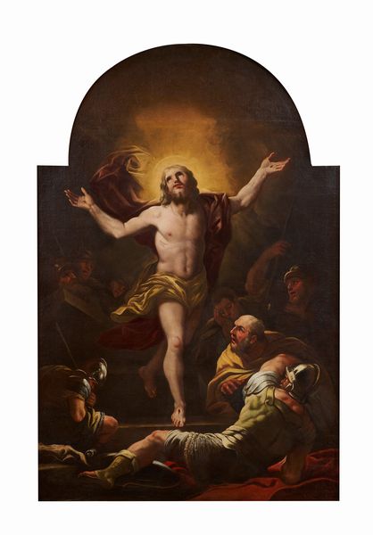 Cerchia di Luca Giordano : Resurrezione di Cristo  - Asta Antiquariato, Dipinti antichi e del XIX secolo - Associazione Nazionale - Case d'Asta italiane