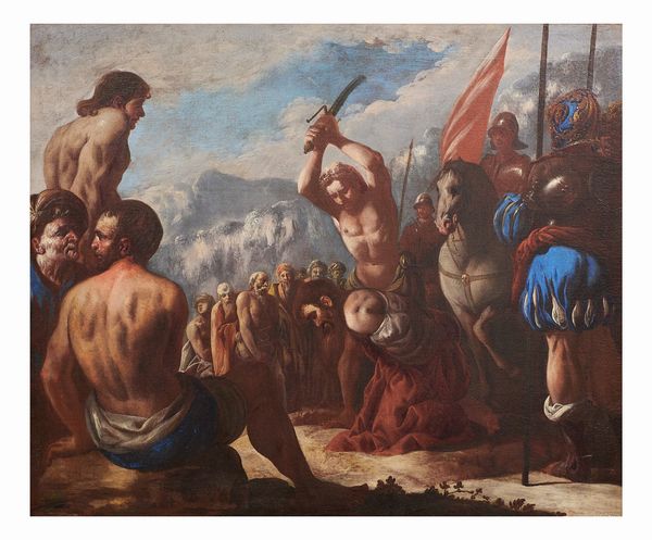 Carlo  Coppola (attivo a Napoli dal 1639 – c. 1672) : a) Il martirio di San Paolo; b) Il pagamento del tributo  - Asta Antiquariato, Dipinti antichi e del XIX secolo - Associazione Nazionale - Case d'Asta italiane