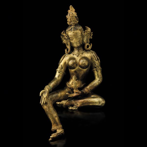 Figura di Tara in bronzo dorato, Nepal, XVIII secolo  - Asta Fine Chinese Works of Art - Associazione Nazionale - Case d'Asta italiane