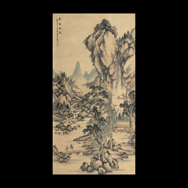 Scroll su carta a decoro di paesaggio, Cina, Dinastia Qing, XIX secolo  - Asta Fine Chinese Works of Art - Associazione Nazionale - Case d'Asta italiane