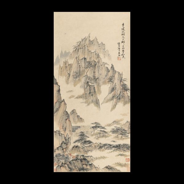 Scroll su carta a decoro di paesaggio e iscrizioni, Cina, XX secolo  - Asta Fine Chinese Works of Art - Associazione Nazionale - Case d'Asta italiane