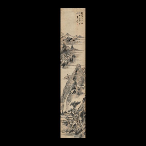 Scroll su carta a decoro di paesaggio e iscrizioni, Cina, XX secolo  - Asta Fine Chinese Works of Art - Associazione Nazionale - Case d'Asta italiane