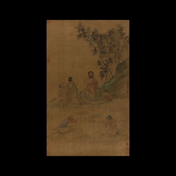 Scroll su carta a decoro di scene di vita comune, Cina, Dinastia Qing, XVIII secolo  - Asta Fine Chinese Works of Art - Associazione Nazionale - Case d'Asta italiane