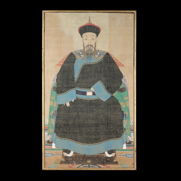 Dipinto su seta raffigurante imperatore, Cina, Dinastia Qing, XIX secolo  - Asta Fine Chinese Works of Art - Associazione Nazionale - Case d'Asta italiane