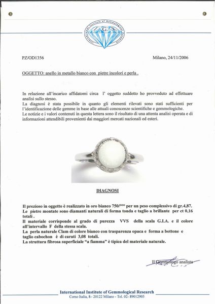 Parure con perle naturali Clam  - Asta Gioielli - Associazione Nazionale - Case d'Asta italiane