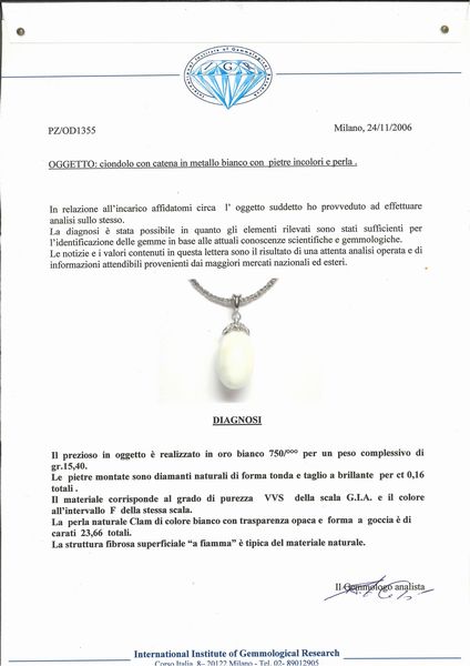 Parure con perle naturali Clam  - Asta Gioielli - Associazione Nazionale - Case d'Asta italiane