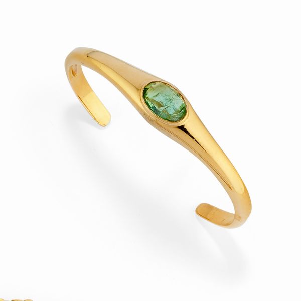 Bracciale con pietra verde  - Asta Gioielli - Associazione Nazionale - Case d'Asta italiane