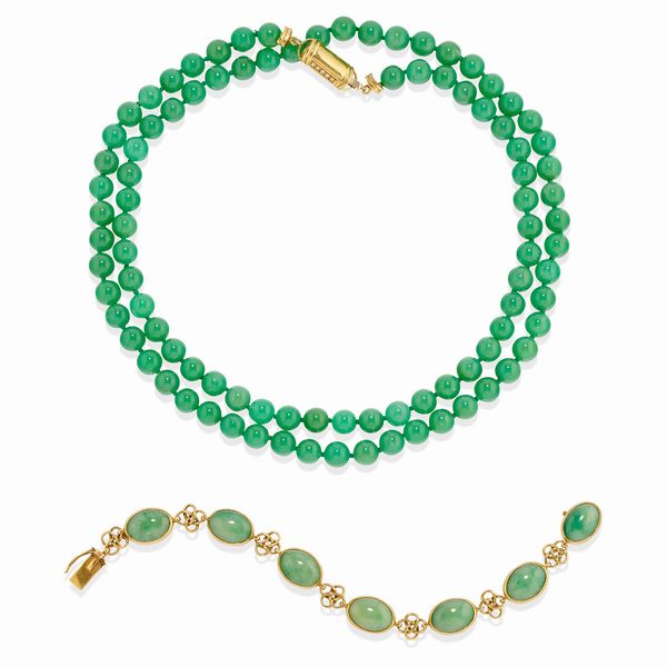 Due gioielli in pietra verde  - Asta Gioielli - Associazione Nazionale - Case d'Asta italiane