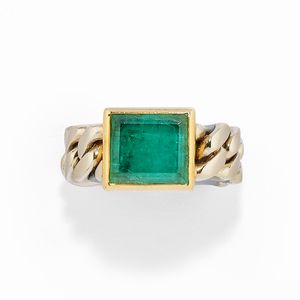 Due anelli con smeraldi  - Asta Gioielli - Associazione Nazionale - Case d'Asta italiane