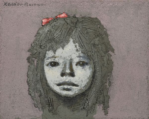 Xavier Bueno : Bambina con fiocchetto rosso  - Asta Dipinti, Disegni, Sculture e Grafica - Associazione Nazionale - Case d'Asta italiane