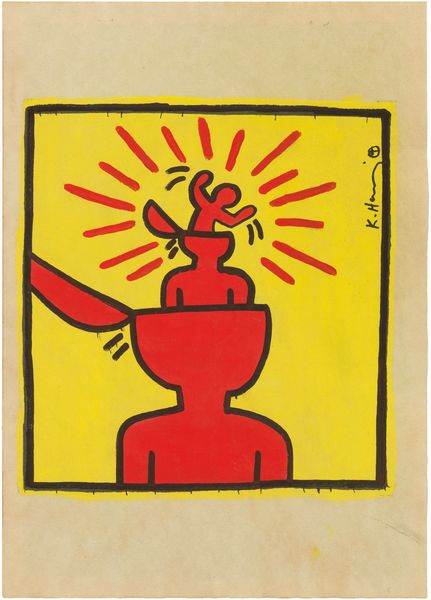 Keith Haring : Senza titolo  - Asta Dipinti, Disegni, Sculture e Grafica - Associazione Nazionale - Case d'Asta italiane