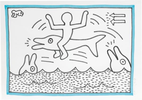 Keith Haring : Senza titolo  - Asta Dipinti, Disegni, Sculture e Grafica - Associazione Nazionale - Case d'Asta italiane