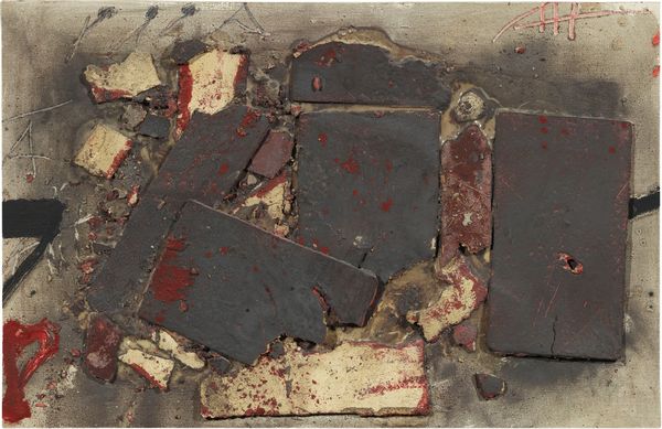 Antoni Tàpies : Materia rote negra y roja  - Asta Dipinti, Disegni, Sculture e Grafica - Associazione Nazionale - Case d'Asta italiane