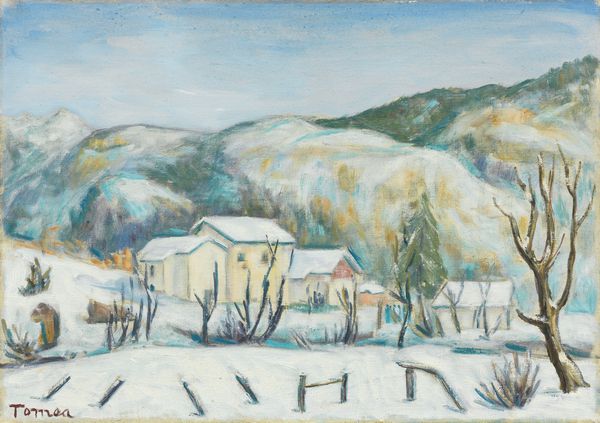 FIORENZO TOMEA : Paesaggio innevato  - Asta Dipinti, Disegni, Sculture e Grafica - Associazione Nazionale - Case d'Asta italiane