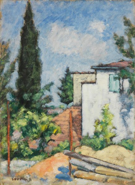 Ardengo Soffici : Casa al Poggio  - Asta Dipinti, Disegni, Sculture e Grafica - Associazione Nazionale - Case d'Asta italiane