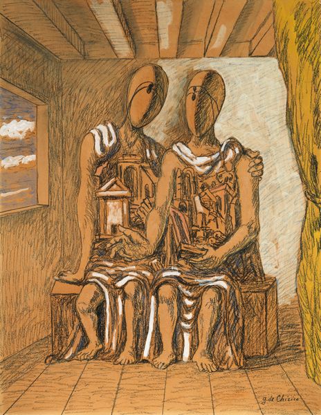 Giorgio de Chirico : Archeologi  - Asta Dipinti, Disegni, Sculture e Grafica - Associazione Nazionale - Case d'Asta italiane