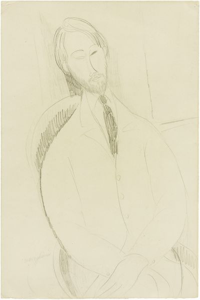 Amedeo Modigliani : Ritratto di Lopold Zborowski  - Asta Dipinti, Disegni, Sculture e Grafica - Associazione Nazionale - Case d'Asta italiane