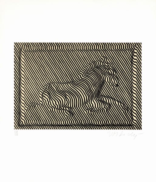 VICTOR VASARELY : Zebra  - Asta Dipinti, Disegni, Sculture e Grafica - Associazione Nazionale - Case d'Asta italiane