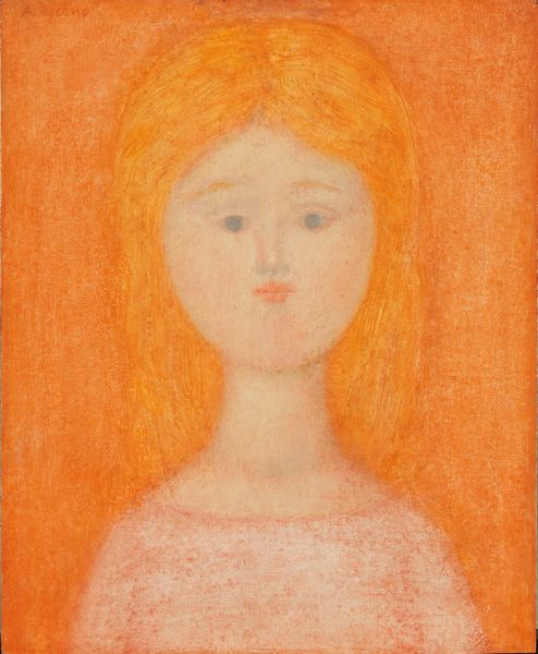 Antonio Bueno : Ragazza su fondo arancio  - Asta Arte Moderna - Associazione Nazionale - Case d'Asta italiane