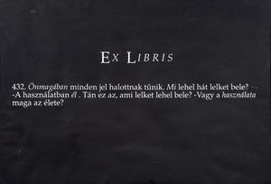 Joseph Kosuth - Ex Libris - 432