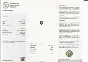 Tanzanite con certificato  - Asta Asta Gioielli e Orologi - Associazione Nazionale - Case d'Asta italiane