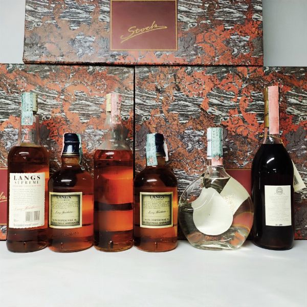 Goccia Pinot Grappa, Stock Brandy, Langs, Long John, Scotch Whisky  - Asta Wine and Spirits - Associazione Nazionale - Case d'Asta italiane