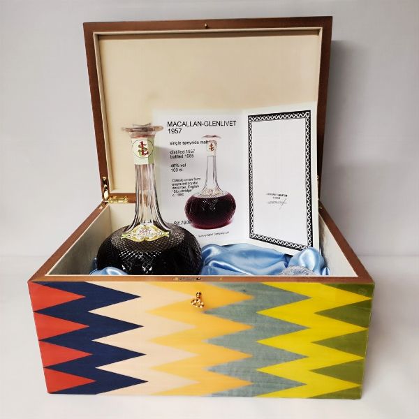 Macallan-Glenlivet 1957 Decanter Baccarat, Single Malt Whisky  - Asta Wine and Spirits - Associazione Nazionale - Case d'Asta italiane