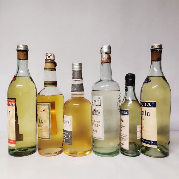 Moccia, Stock, Martinazzi, Alberti, Landi, Liquore Anisetta  - Asta Wine and Spirits - Associazione Nazionale - Case d'Asta italiane