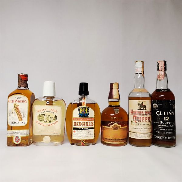 Old Whisky, Park Lane, Red Hills, Bell's, Highland Queen, Cluny, Scotch Whisky  - Asta Wine and Spirits - Associazione Nazionale - Case d'Asta italiane