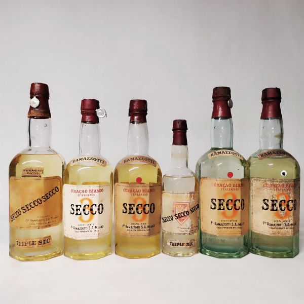 Ramazzotti, Triple sec, Curacao, Liquori  - Asta Wine and Spirits - Associazione Nazionale - Case d'Asta italiane