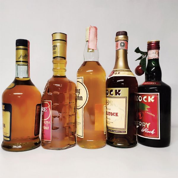 Royalstok Brandy, Cherry Stock, Long John, Tormore Glenlivet, Scotch Whisky  - Asta Wine and Spirits - Associazione Nazionale - Case d'Asta italiane