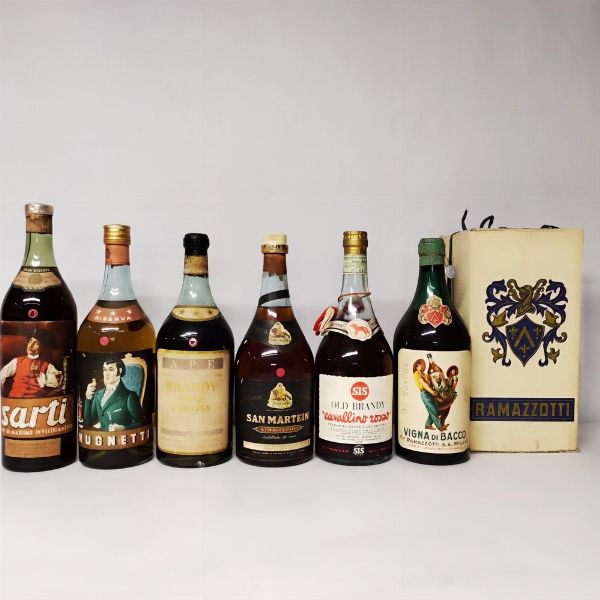 Sarti, Mugnetti, Ape, San Martein, Sis, Ramazzotti, Brandy  - Asta Wine and Spirits - Associazione Nazionale - Case d'Asta italiane