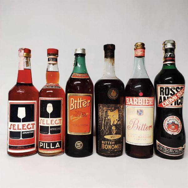 Select Pilla, Tuoni & Canepa, Bonomelli, Barbieri, Rosso Antico, Bitter & Aperitivo  - Asta Wine and Spirits - Associazione Nazionale - Case d'Asta italiane