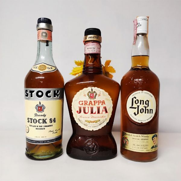 Stock84 Brandy, Grappa Julia, Long John Scotch Whisky  - Asta Wine and Spirits - Associazione Nazionale - Case d'Asta italiane