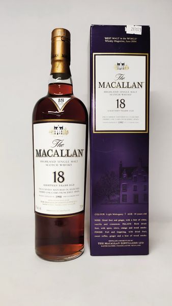 The Macallan 18 Years 1990, Highland Single Malt Whisky  - Asta Wine and Spirits - Associazione Nazionale - Case d'Asta italiane