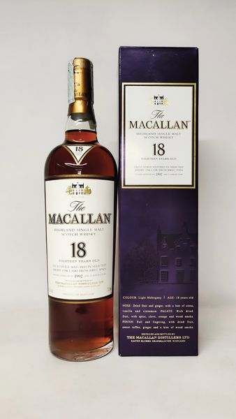 The Macallan 18 Years 1992, Highland Single Malt Whisky  - Asta Wine and Spirits - Associazione Nazionale - Case d'Asta italiane