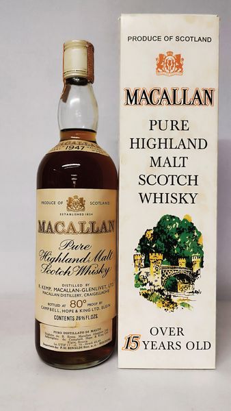 The Macallan 1947 15 Years Old, Highland Malt Whisky  - Asta Wine and Spirits - Associazione Nazionale - Case d'Asta italiane