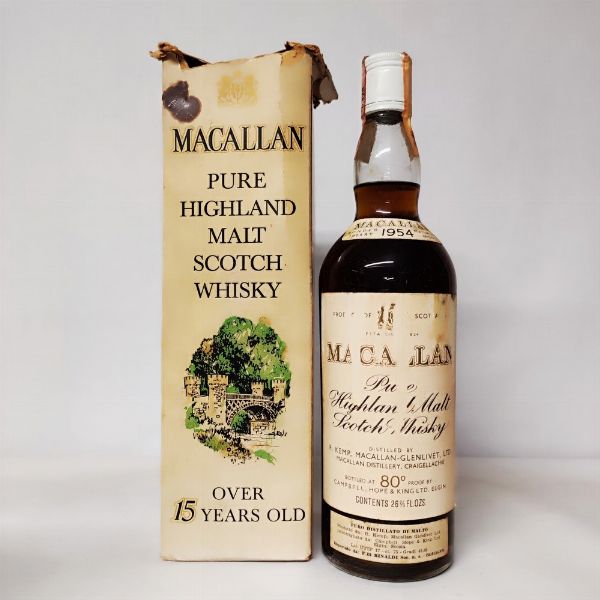 The Macallan 1954 15 Years Old, Highland Malt Whisky  - Asta Wine and Spirits - Associazione Nazionale - Case d'Asta italiane