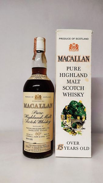 The Macallan 1955 15 Years Old, Highland Malt Whisky  - Asta Wine and Spirits - Associazione Nazionale - Case d'Asta italiane