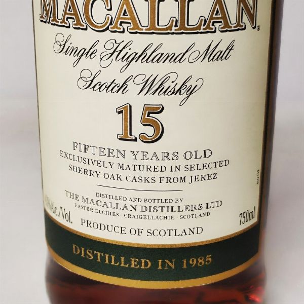 The Macallan 1985 15 Years Old, Highland Malt Whisky  - Asta Wine and Spirits - Associazione Nazionale - Case d'Asta italiane