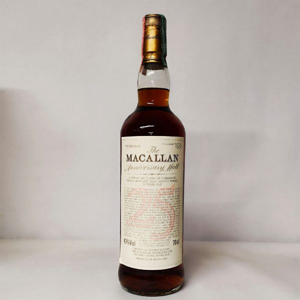 The Macallan Anniversary 25 Years Old, Highland Malt Whisky  - Asta Wine and Spirits - Associazione Nazionale - Case d'Asta italiane